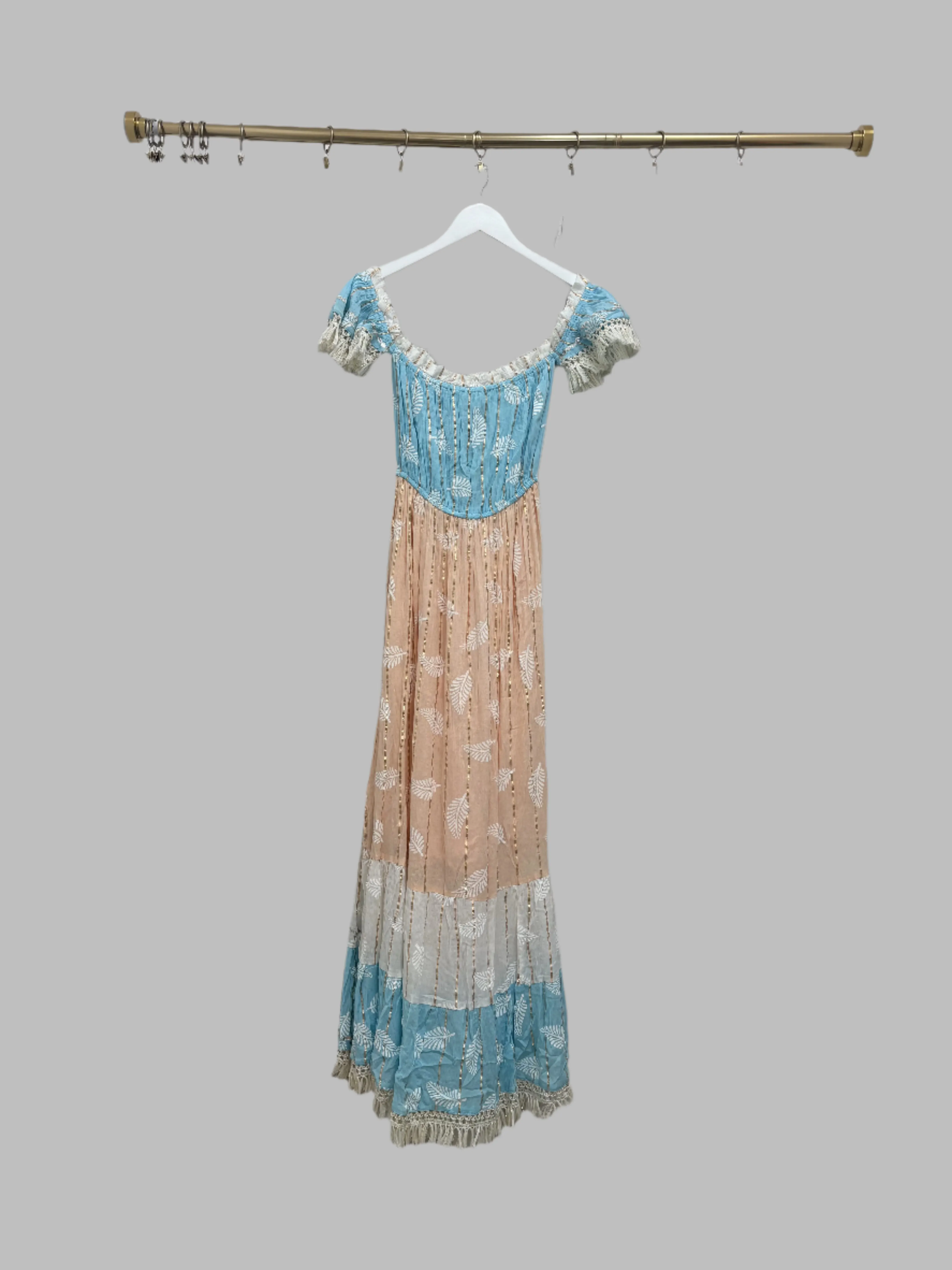 Off-Shoulder Boho Maxi Dress