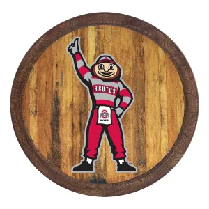Ohio State Buckeyes: Brutus - "Faux" Barrel Top Sign