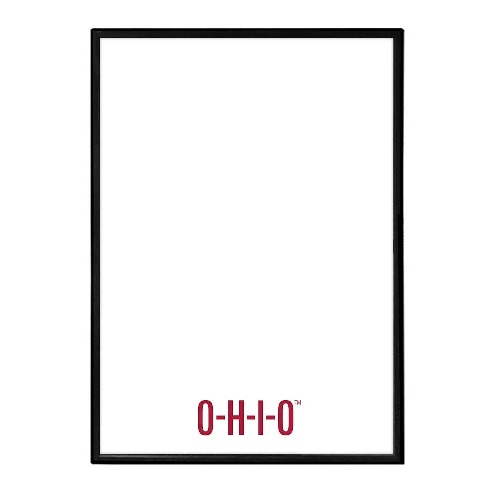 Ohio State Buckeyes: O-H-I-O - Framed Dry Erase Board