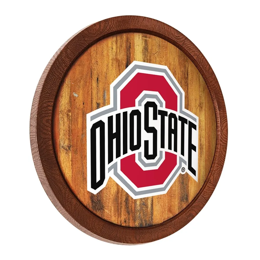 Ohio State Buckeyes: "Faux" Barrel Top Sign