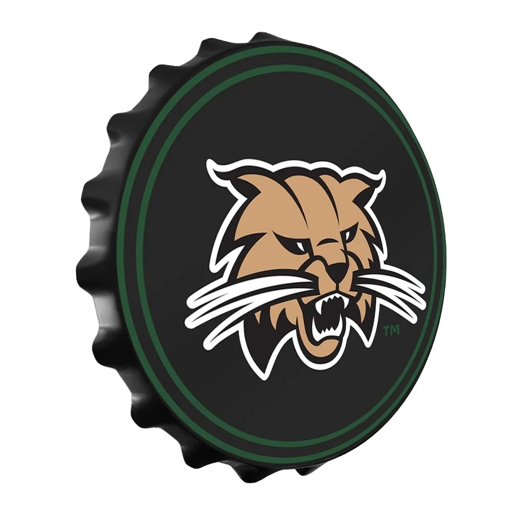 Ohio University Bobcats: Bobcat - Bottle Cap Wall Sign