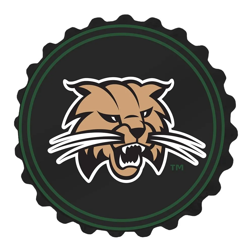 Ohio University Bobcats: Bobcat - Bottle Cap Wall Sign