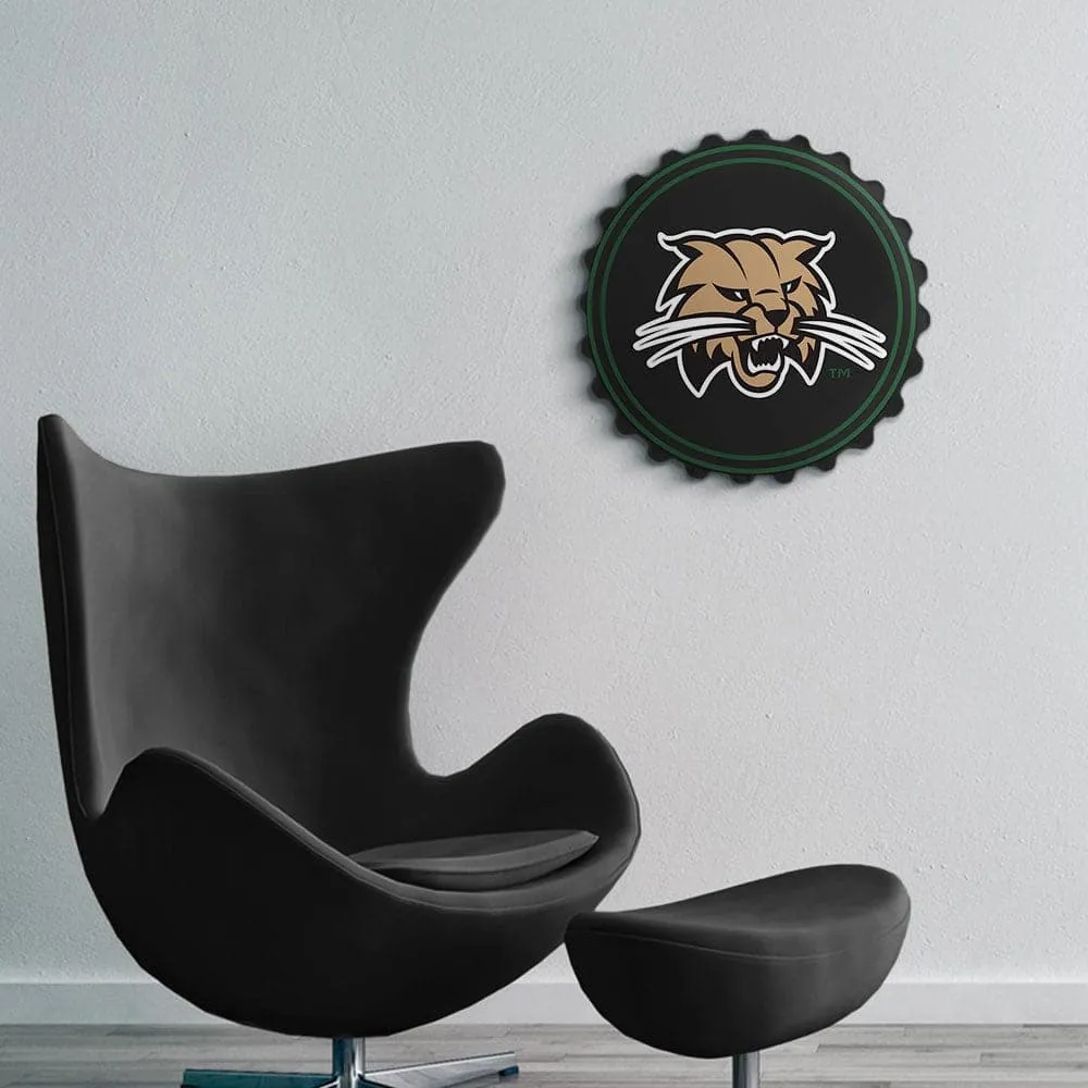 Ohio University Bobcats: Bobcat - Bottle Cap Wall Sign