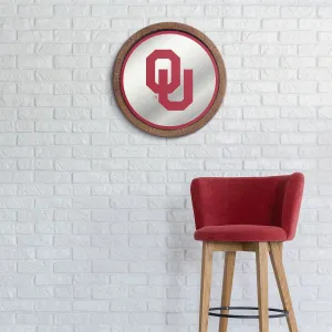 Oklahoma Sooners: Mirrored Barrel Top Mirrored Wall Sign