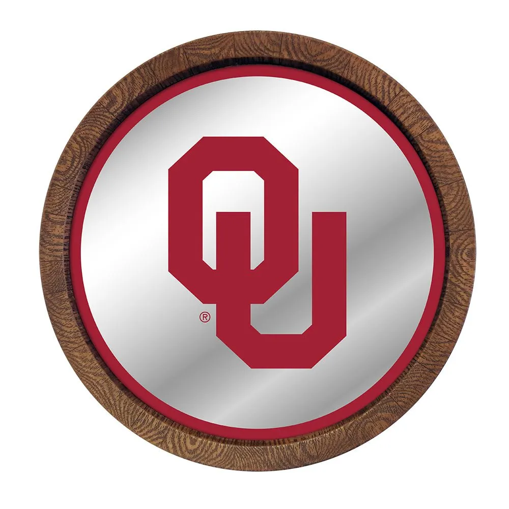 Oklahoma Sooners: Mirrored Barrel Top Mirrored Wall Sign