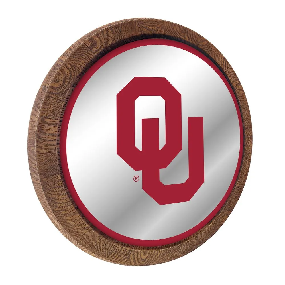 Oklahoma Sooners: Mirrored Barrel Top Mirrored Wall Sign