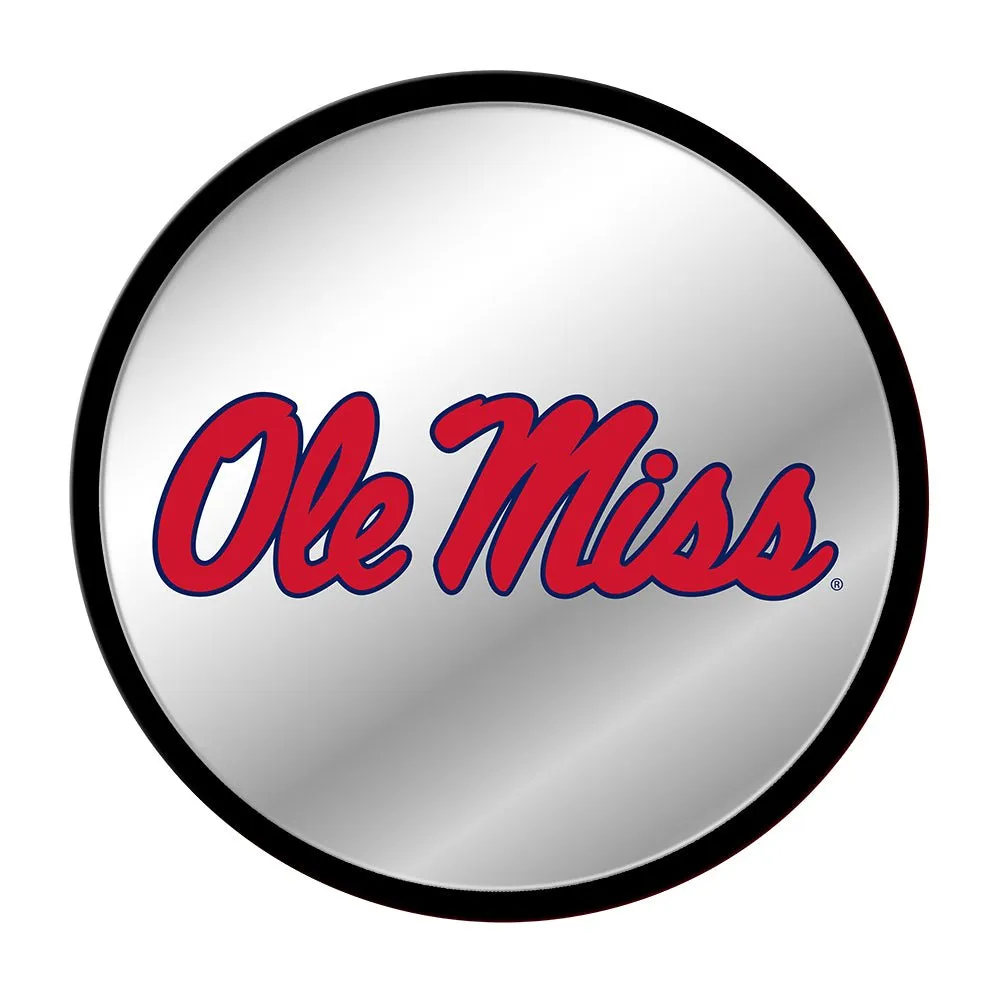Ole Miss Rebels: Modern Disc Mirrored Wall Sign