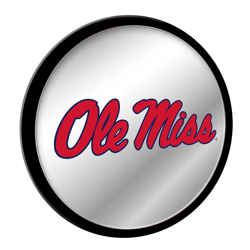 Ole Miss Rebels: Modern Disc Mirrored Wall Sign
