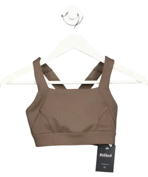 Oner Active Brown Timeless Wide Strap Sports Bra UK XS