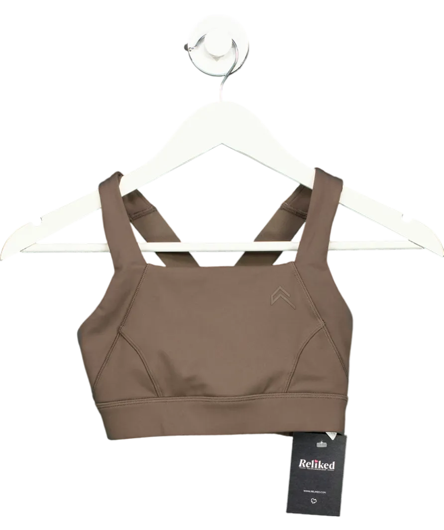 Oner Active Brown Timeless Wide Strap Sports Bra UK XS