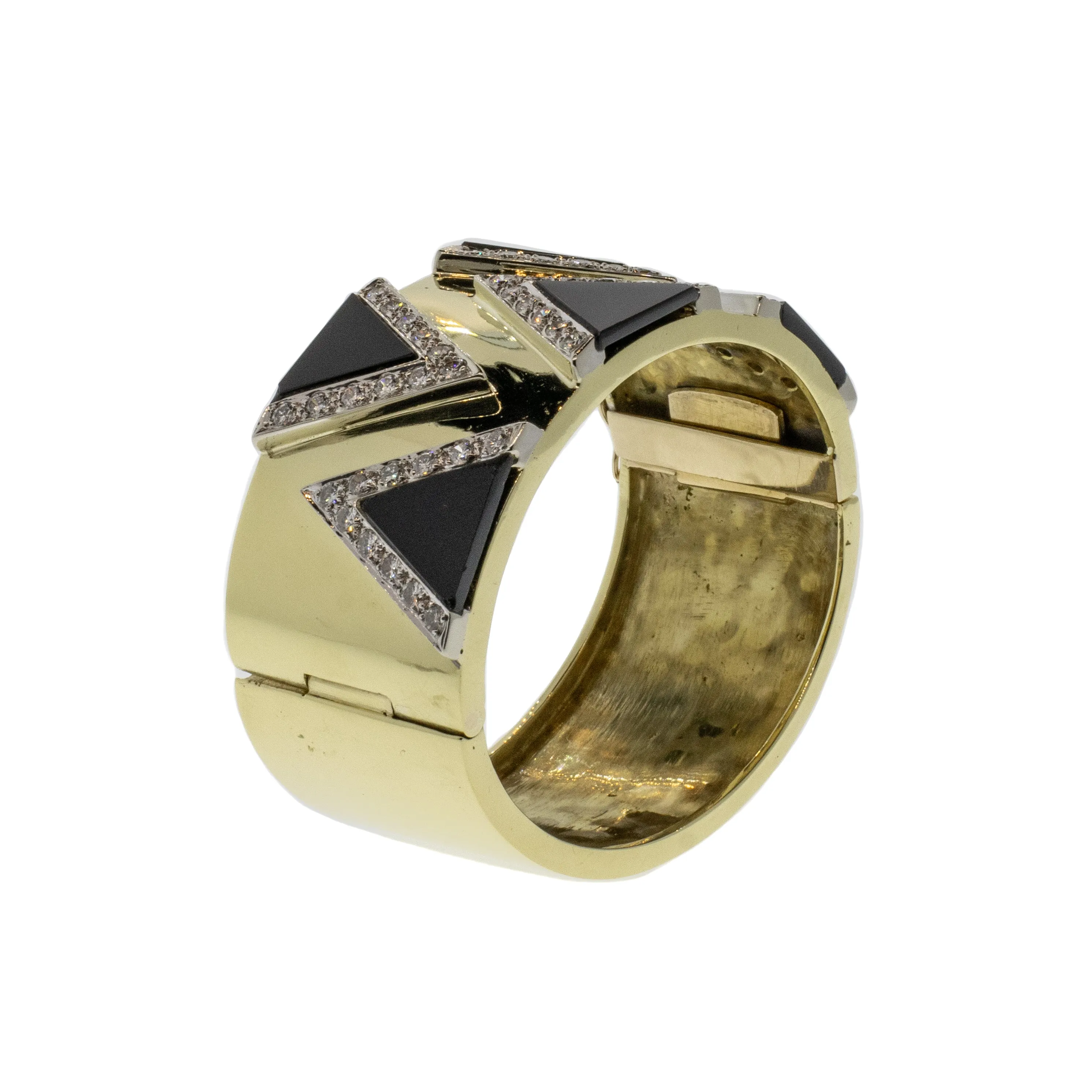 Onyx and Diamond Statement Cuff