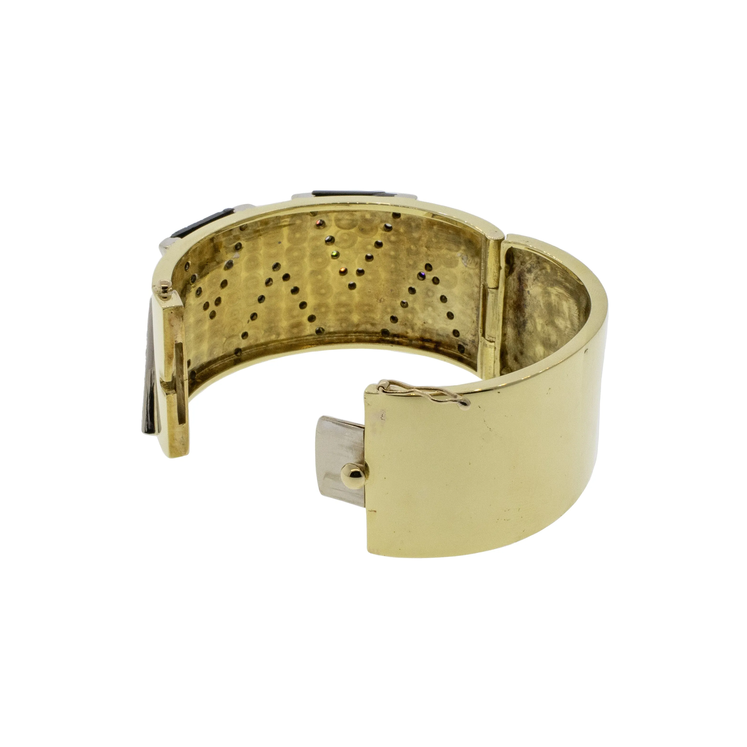 Onyx and Diamond Statement Cuff