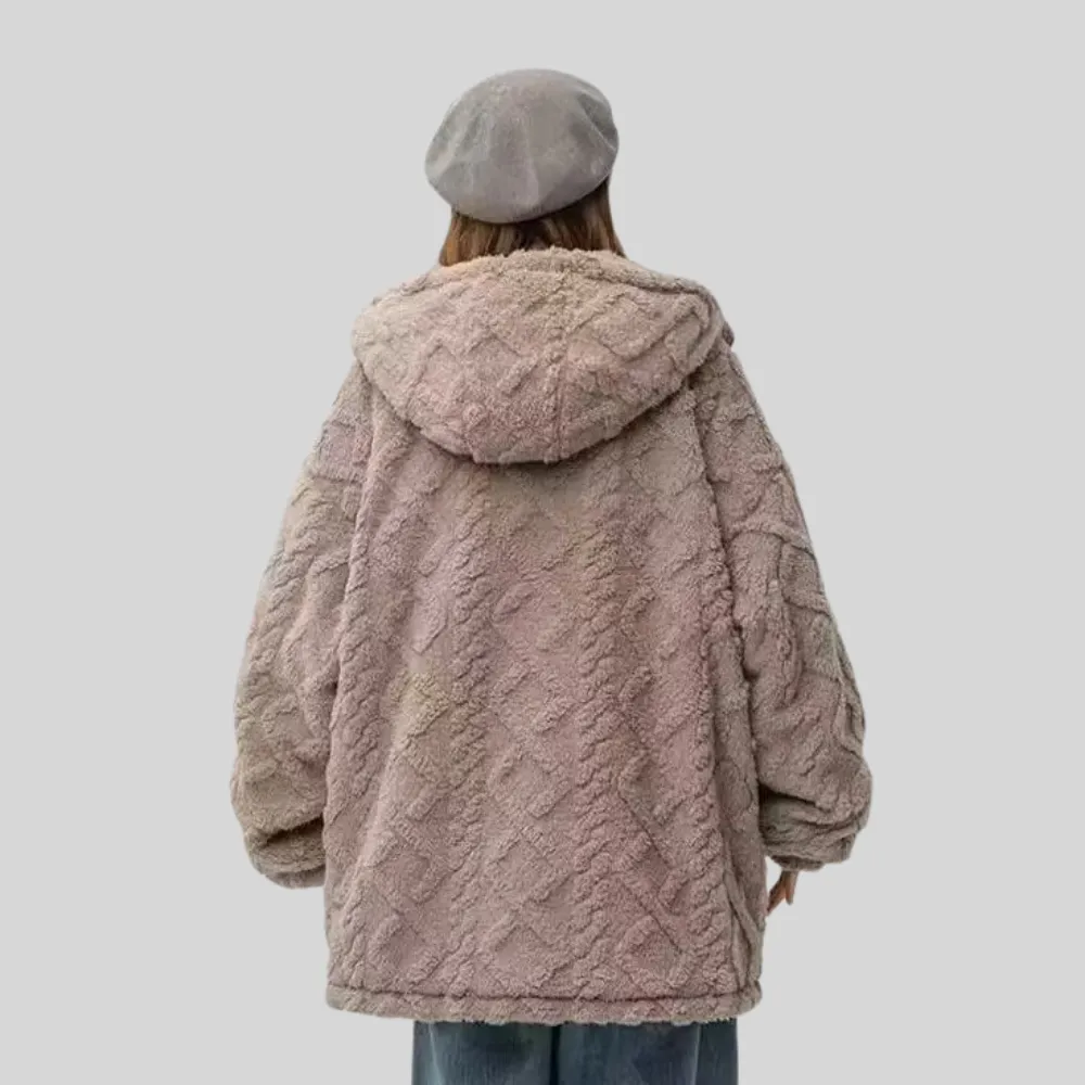 OOC' Vintage Embroidered Sherpa Hooded Coat