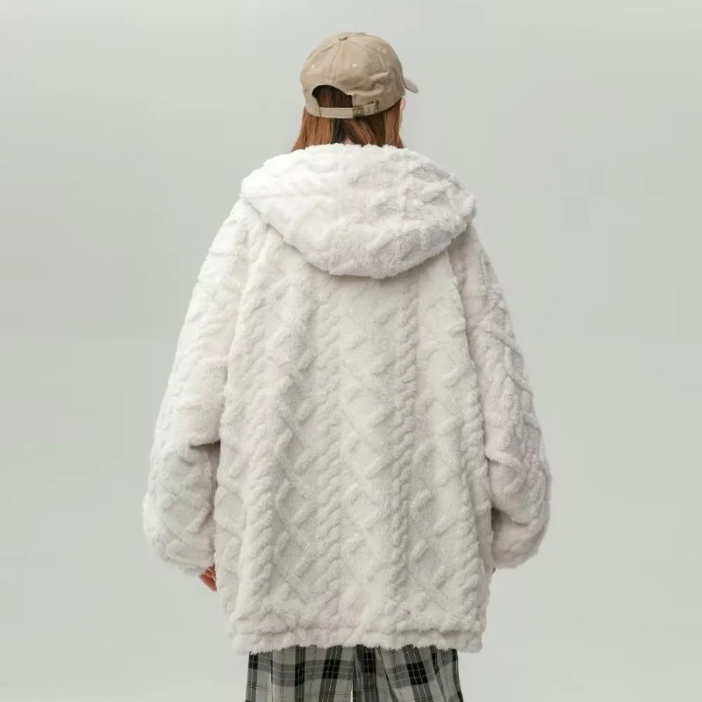 OOC' Vintage Embroidered Sherpa Hooded Coat