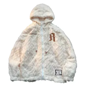 OOC' Vintage Embroidered Sherpa Hooded Coat