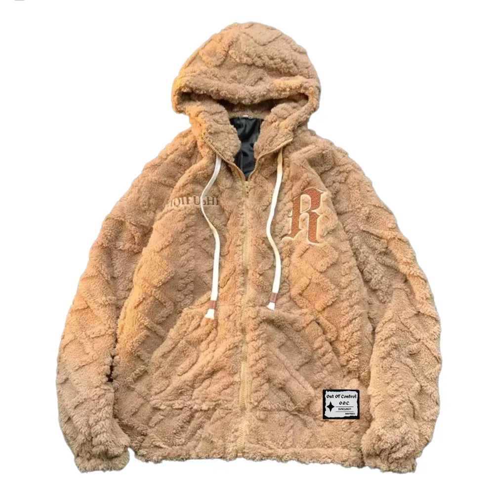OOC' Vintage Embroidered Sherpa Hooded Coat
