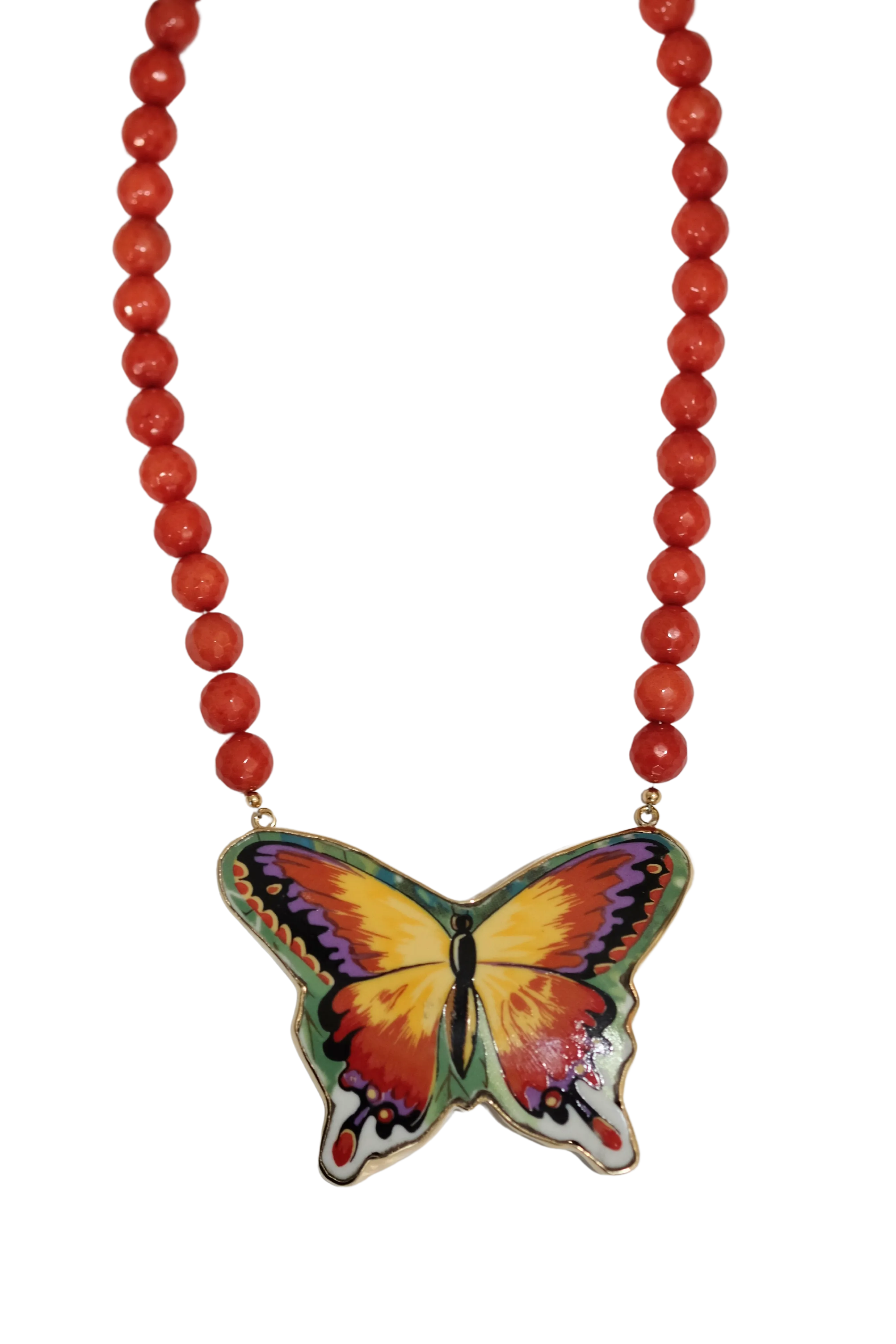 Orangie Butterfly Necklace