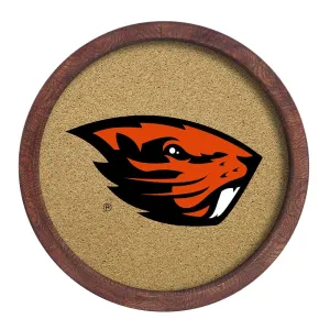 Oregon State Beavers: "Faux" Barrel Framed Cork Board