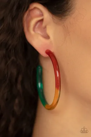 Paparazzi Awesome Aura - Multi Acrylic Hoops