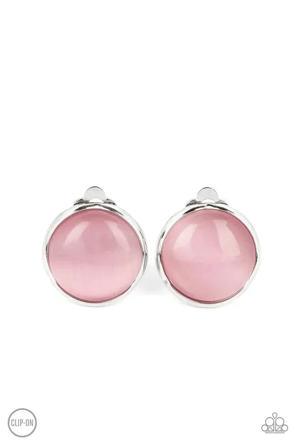 Paparazzi - Cool Pools Pink Earrings