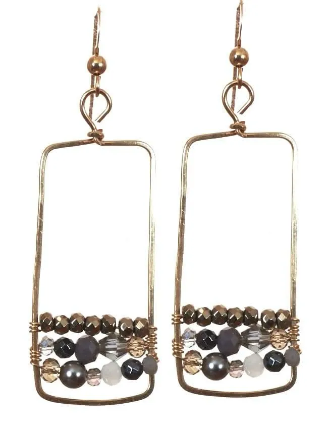 Paris Boho Square Earrings