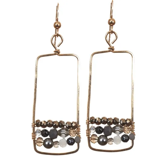 Paris Boho Square Earrings