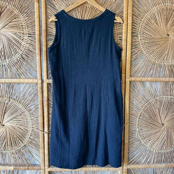 Parsley &amp; Sage Cotton Gauze Black Dress