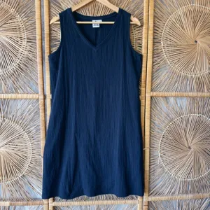 Parsley &amp; Sage Cotton Gauze Black Dress