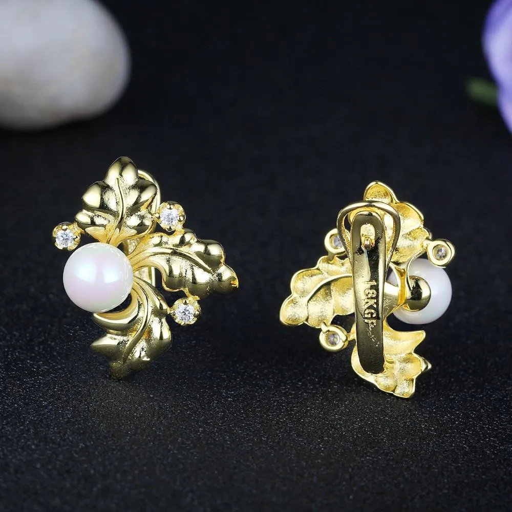 Pearl Accessories Gold Color Hoop Earring Fashion Party Jewelry Earrings For Women Best Gift For Her