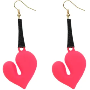 Pink Bubble Heart Earrings