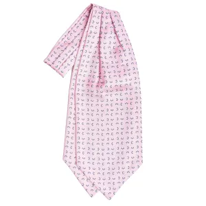 PINK SILK ASCOT TIE