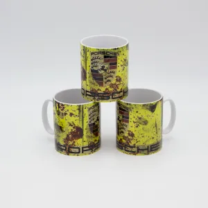 Porsche inspired Retro/ Vintage Distressed Look Oil Can Mug - 10z