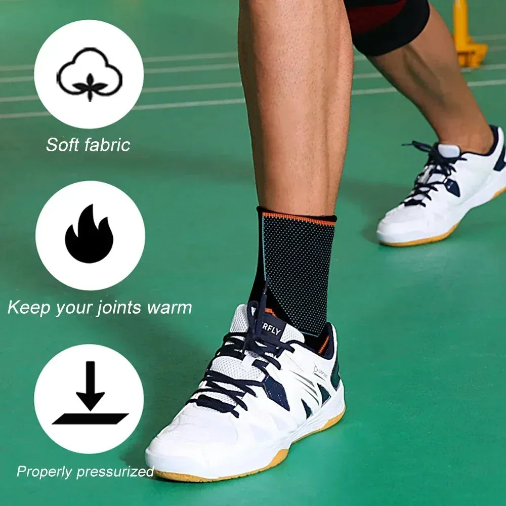 Premium Adjustable Compression Ankle Support Brace for Men & Women - Strong Sports Protection for Injury Recovery and Enhanced Stability