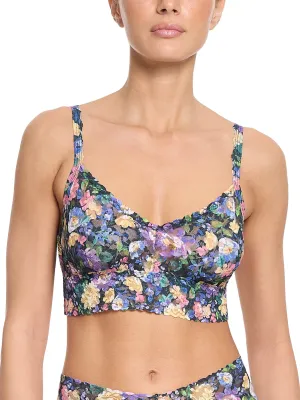 Printed V-Neck Retro Lace Bralette Dream Garden Sale