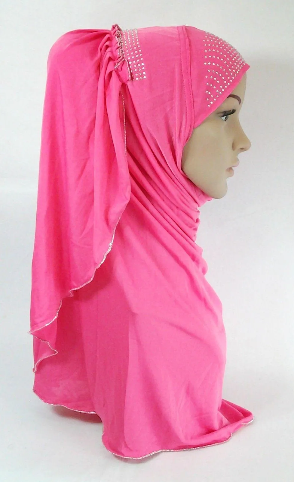 Pull-on Easy Muslim Hijab Fashion Islamic Scarf Viscose Ice Silk MLl061