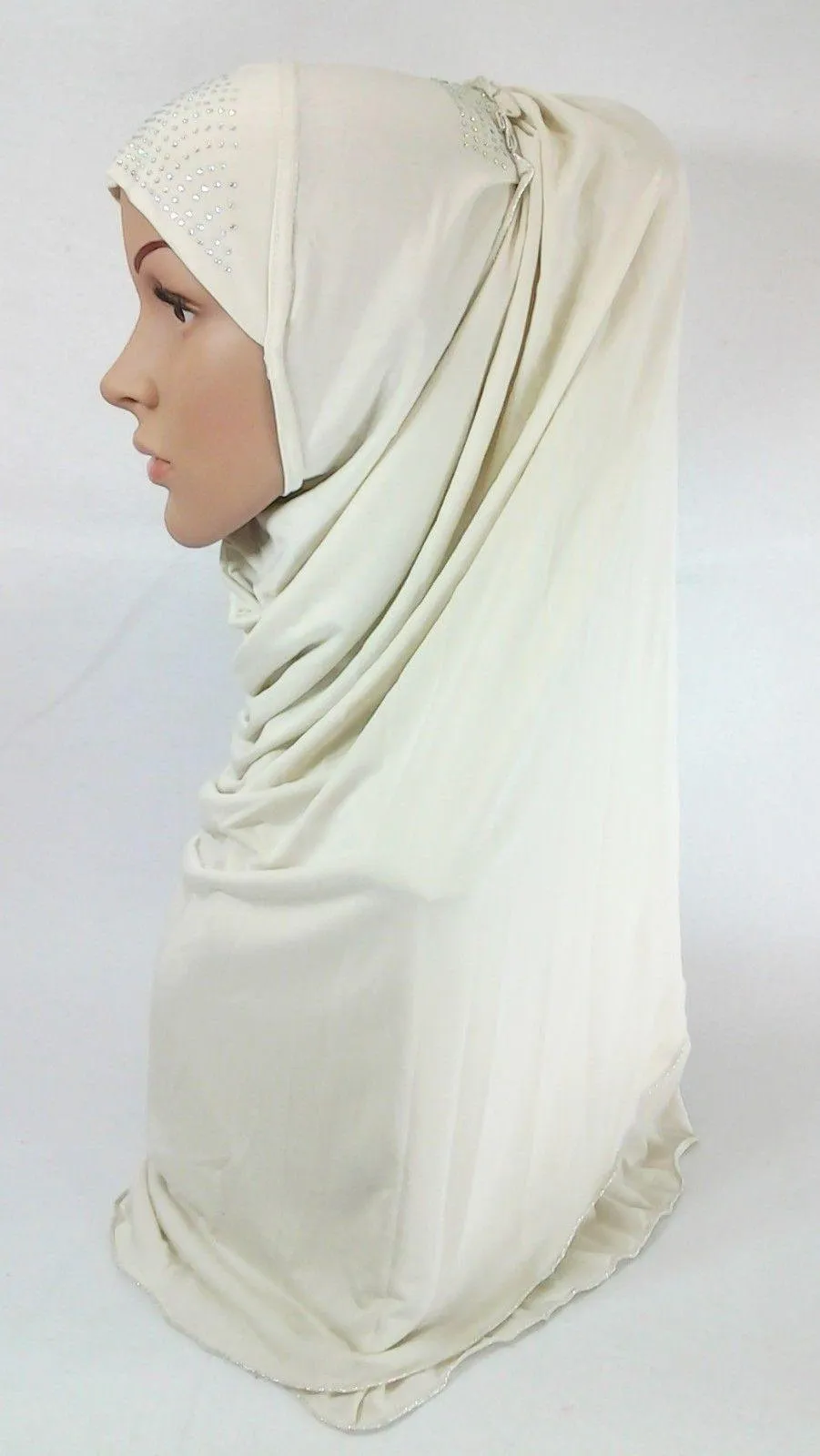 Pull-on Easy Muslim Hijab Fashion Islamic Scarf Viscose Ice Silk MLl061
