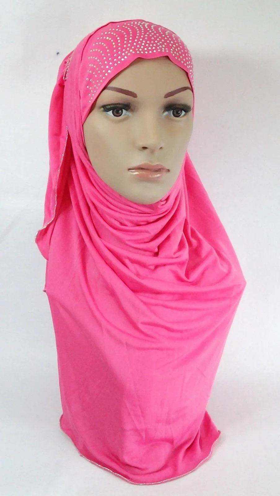 Pull-on Easy Muslim Hijab Fashion Islamic Scarf Viscose Ice Silk MLl061