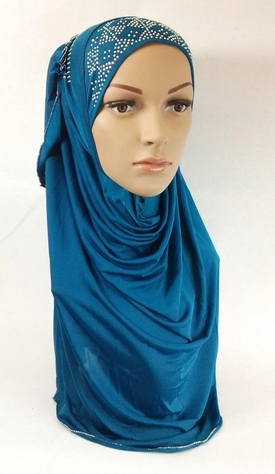 Pull-on Easy Muslim Hijab Fashion Islamic Scarf Viscose Ice Silk MLl061