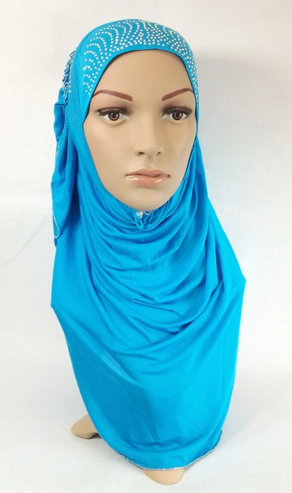 Pull-on Easy Muslim Hijab Fashion Islamic Scarf Viscose Ice Silk MLl061
