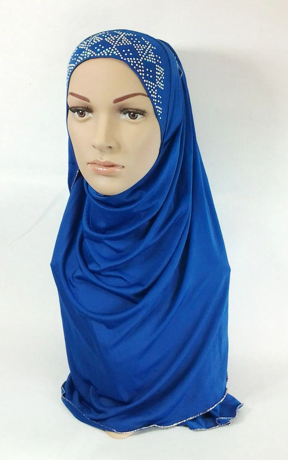 Pull-on Easy Muslim Hijab Fashion Islamic Scarf Viscose Ice Silk MLl061