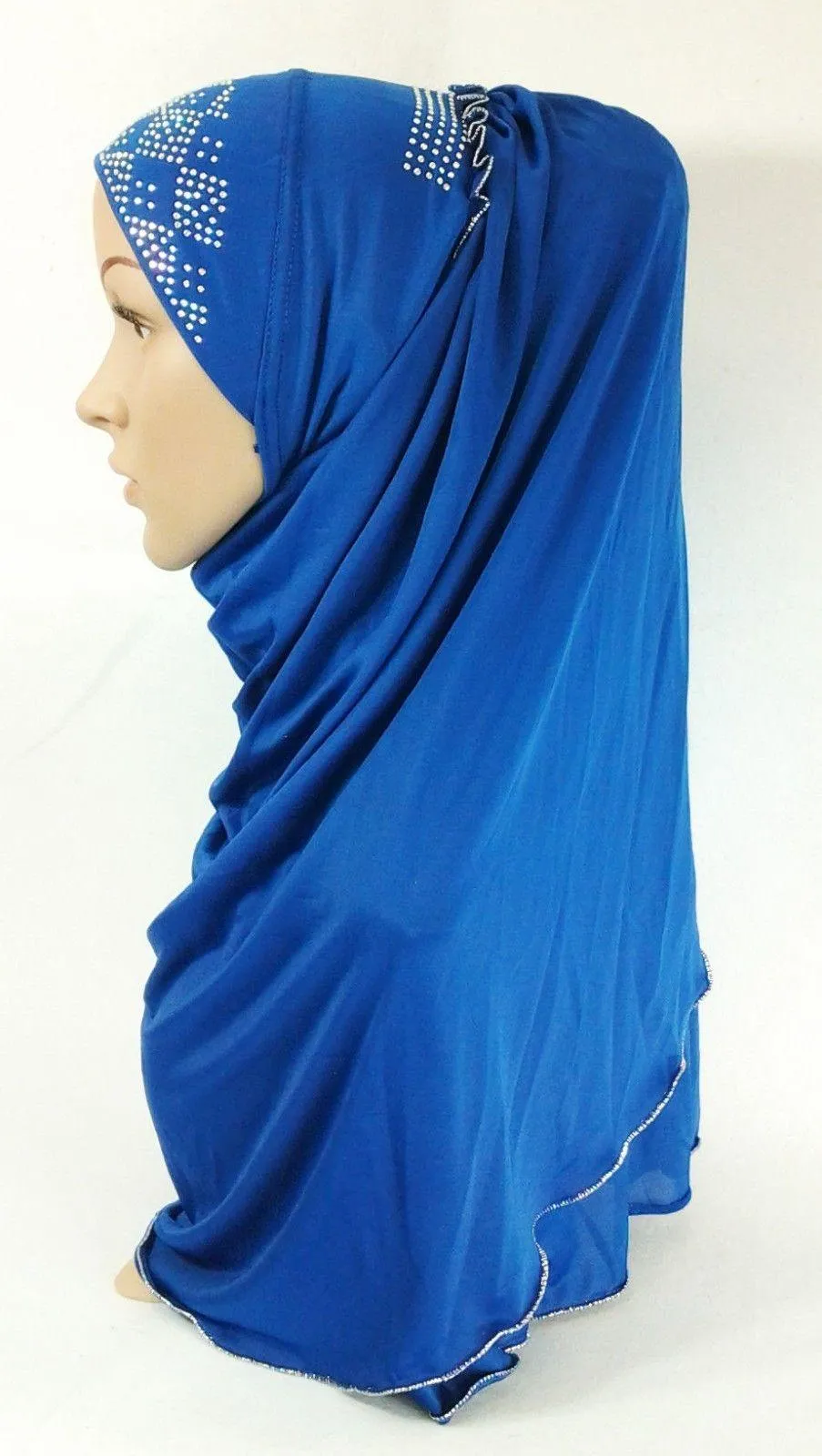 Pull-on Easy Muslim Hijab Fashion Islamic Scarf Viscose Ice Silk MLl061