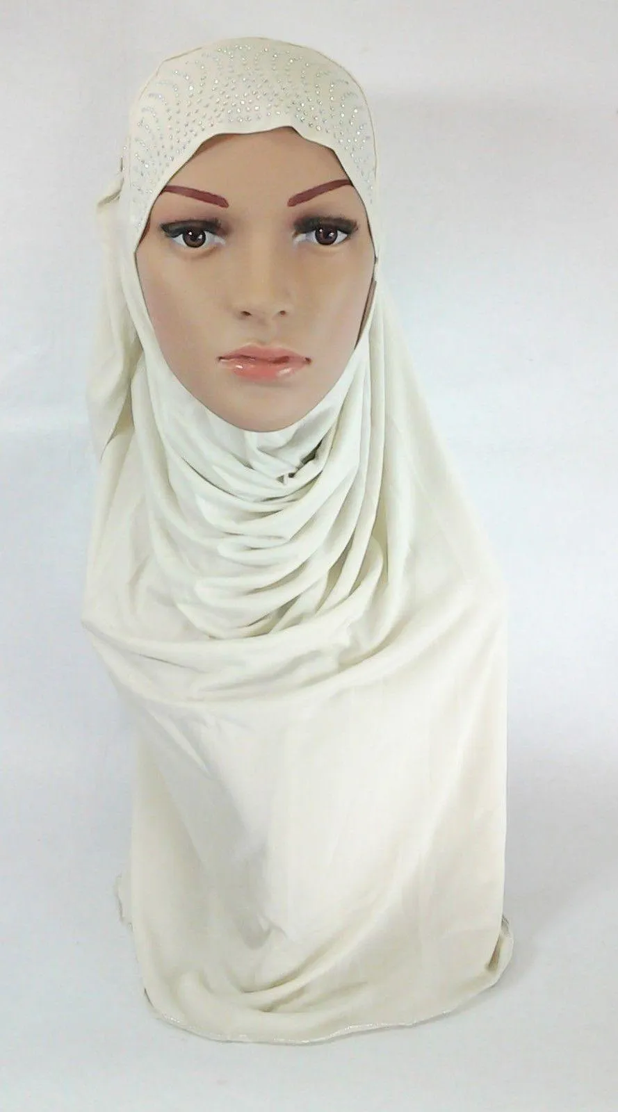 Pull-on Easy Muslim Hijab Fashion Islamic Scarf Viscose Ice Silk MLl061