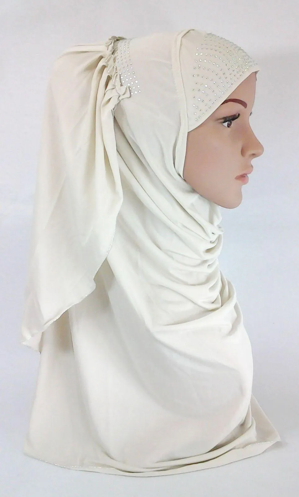 Pull-on Easy Muslim Hijab Fashion Islamic Scarf Viscose Ice Silk MLl061