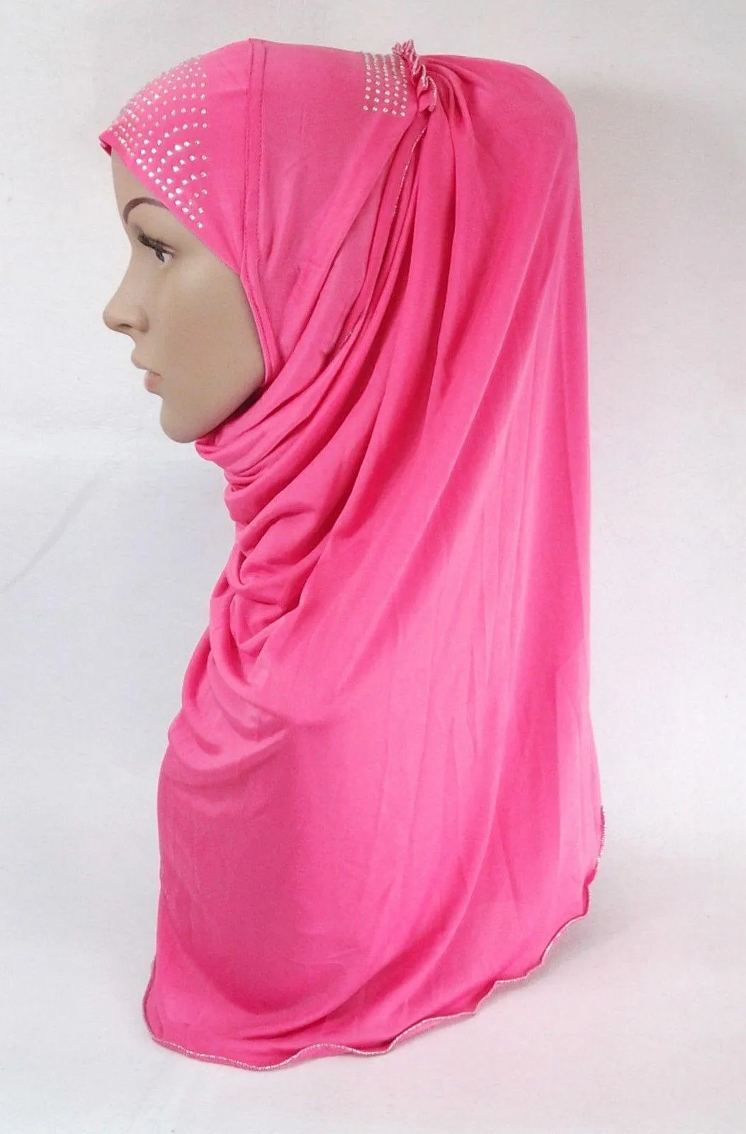 Pull-on Easy Muslim Hijab Fashion Islamic Scarf Viscose Ice Silk MLl061