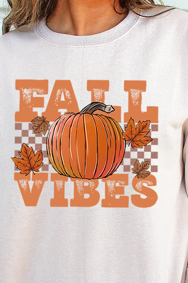 Pumpkin Fall Vibes Heavy-weight Crew Sweatshirt
