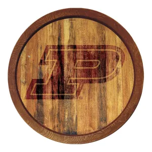 Purdue Boilermakers: Branded "Faux" Barrel Top Sign