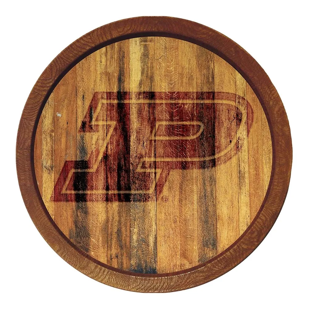 Purdue Boilermakers: Branded "Faux" Barrel Top Sign