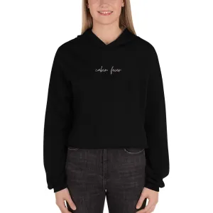 "CABIN FEVER- PINK" Crop Hoodie