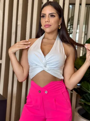 "Maya" Halter Crop Top