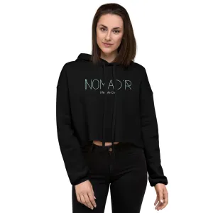 "Nomad'r- AQUA" Crop Hoodie